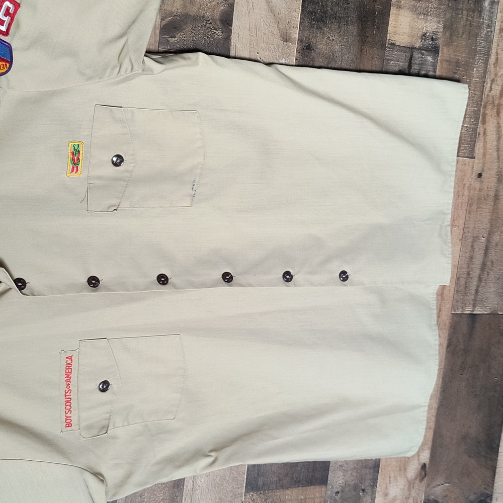 VTG Boy Scouts Of America Assistant Scouts Master Short Sleeve Shirt Sz L Men - Picture 5 of 11